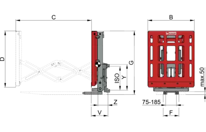 Pusher T141S 1 hydraulic function - 1