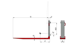 Foldable forks T180KM