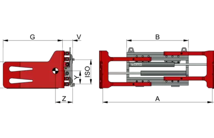 Bale Clamp, Pulp Bale Clamp T413 (VBS) - 2