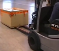 Conveyer forks handling cartons